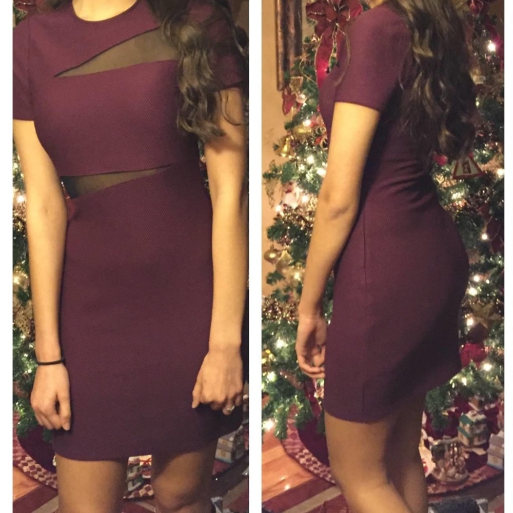 Burgundy Bodycon Dress